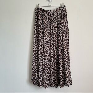 H&M Animal Print Maxi Skirt